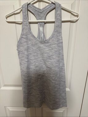 Lululemon athletica Heathered Light Gray Racerback Tank
